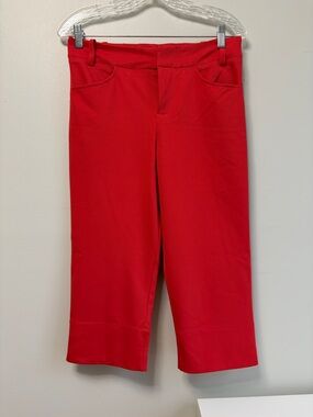 Free People Bette‎ Super Slim Capri Pants Red Poppy NWOT Size 8